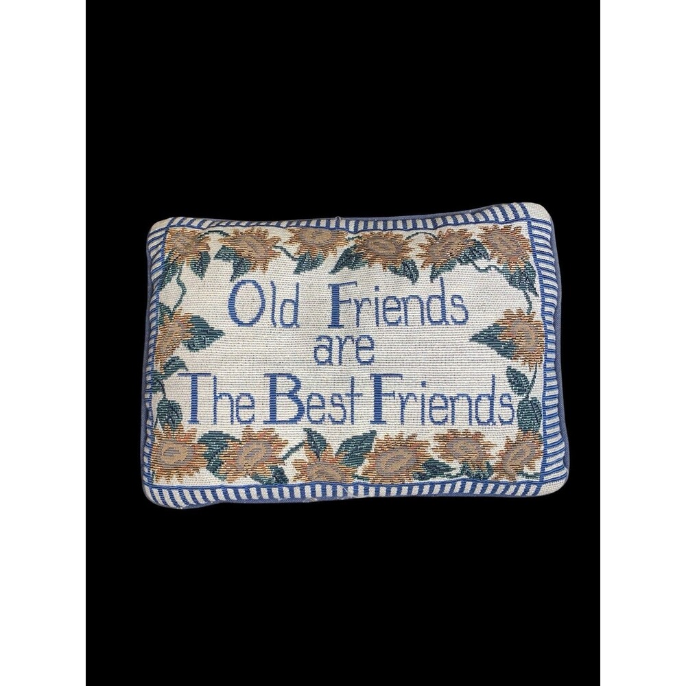 Vintage Friendship Garden Love Throw Pillows Lot Of Four Tapestry